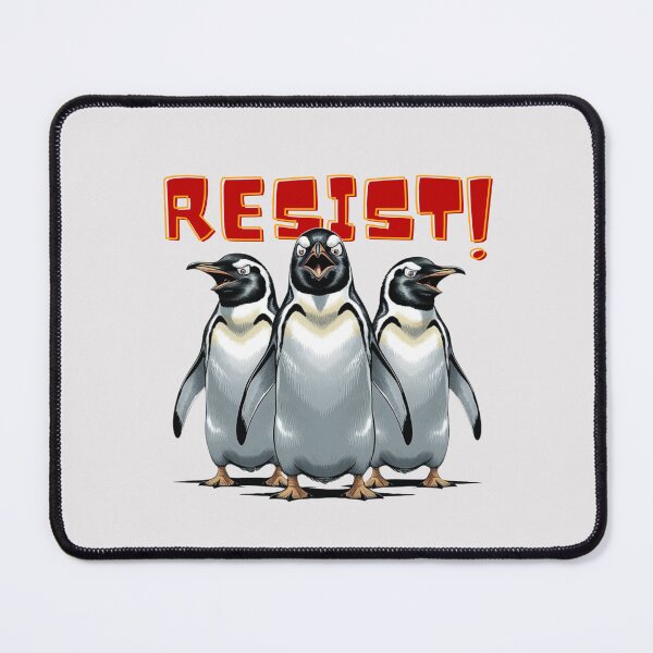 Item preview, RESIST Angry penguins against tariffs designed and sold by FatBirdie.