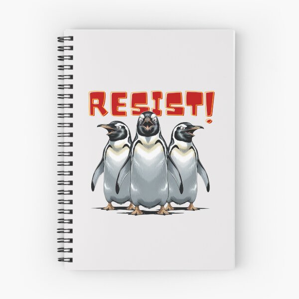 Item preview, RESIST Angry penguins against tariffs designed and sold by FatBirdie.