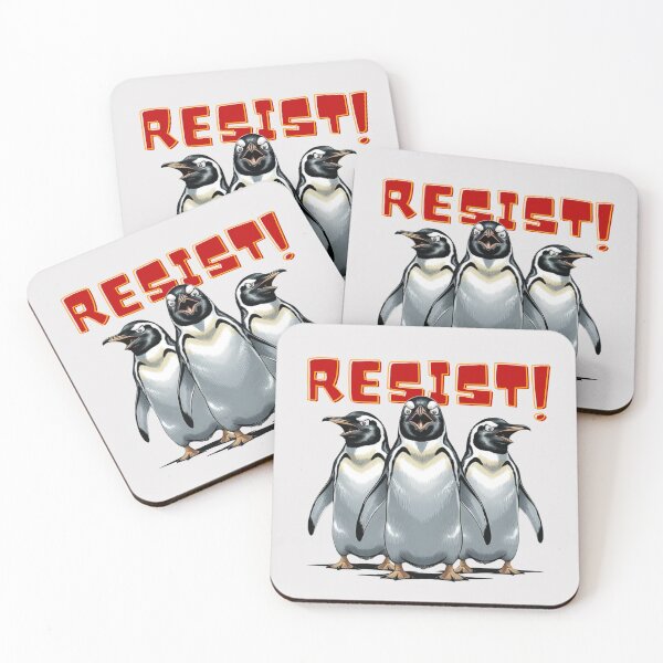 Artikelvorschau, WIDERSTAND Wütende Pinguine gegen Zölle entworfen und verkauft von FatBirdie.
