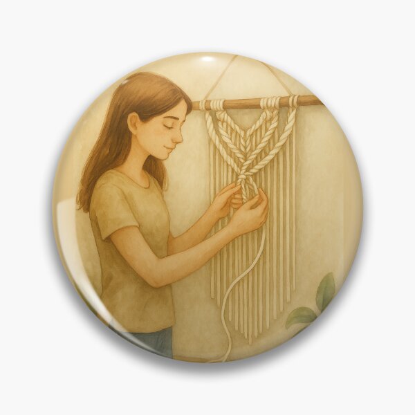 Item preview, Macrame Wall Hanging Watercolor Illustration designed and sold by Lacritsa .