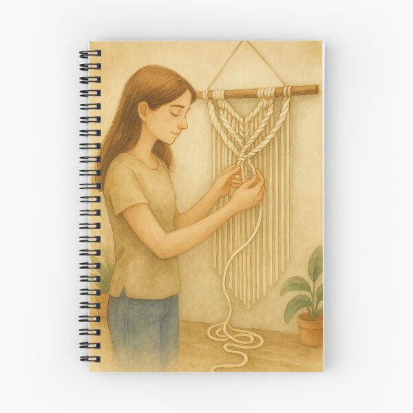Item preview, Macrame Wall Hanging Watercolor Illustration designed and sold by Lacritsa .