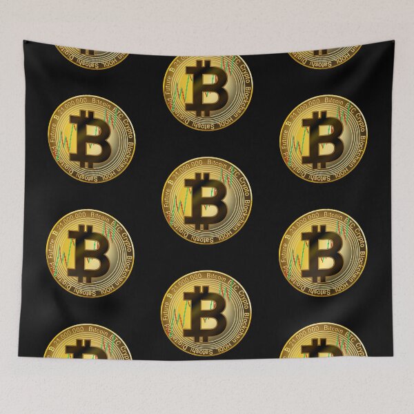 Item preview, Bitcoin symbol, silhouette art, Bitcoin money symbol, Bitcoin sign in gold designed and sold by katecheerycake.
