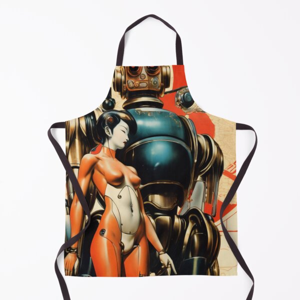 Item preview, Robot Love Retro Mid-century Imitation Japanese Erotic Art | #208 designed and sold by NickWhittleArt.