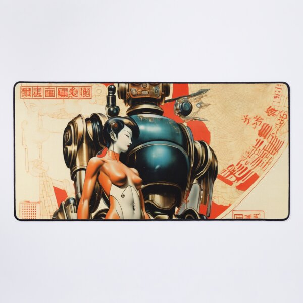 Item preview, Robot Love Retro Mid-century Imitation Japanese Erotic Art | #208 designed and sold by NickWhittleArt.