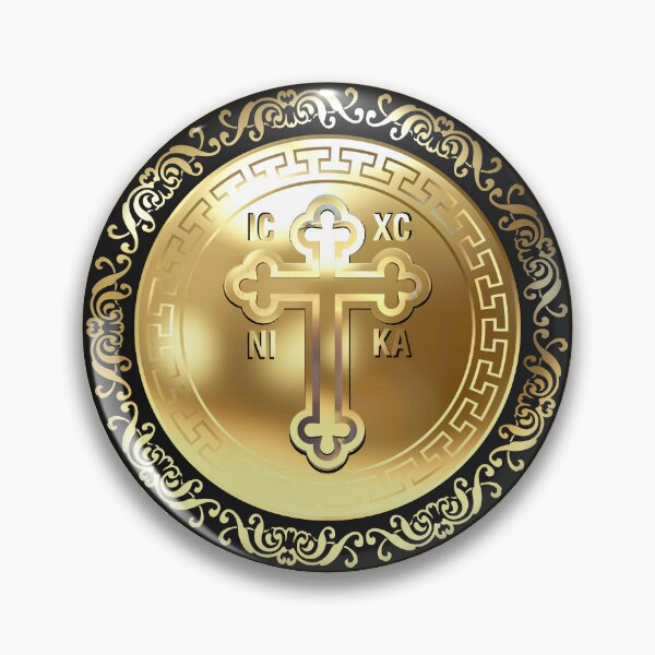 Item preview, Greek Orthodox Cross Ornate Gold and Quartz designed and sold by Yiorgos Designs.