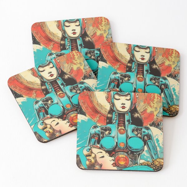 Item preview, Robot Shunga Retro Mid-century Imitation Japanese Erotic Art | #201 designed and sold by NickWhittleArt.