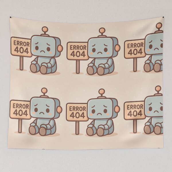 Item preview, Sad Error 404 Robot designed and sold by MindsInBloom.