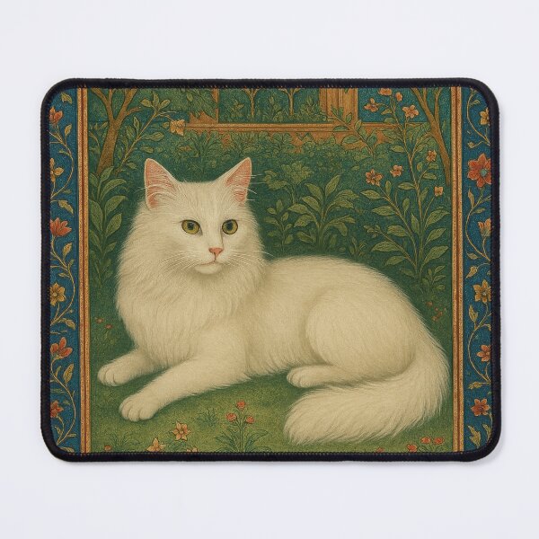 Item preview, Turkish Angora in Mughal Garden designed and sold by LesChatsArt.