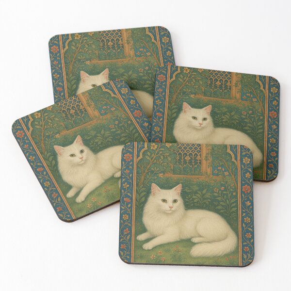 Item preview, Turkish Angora in Mughal Garden designed and sold by LesChatsArt.