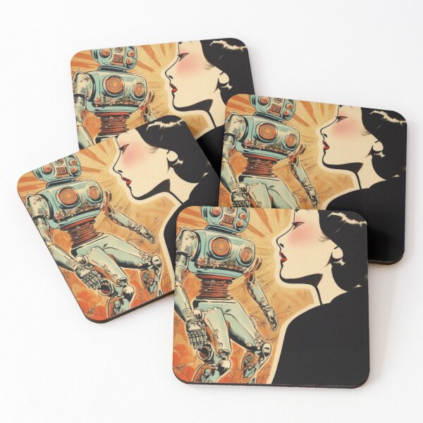 Item preview, Robot Shunga Retro Mid-century Imitation Japanese Erotic Art | #203 designed and sold by NickWhittleArt.