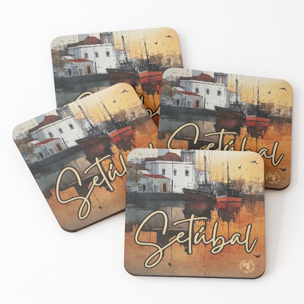 Item preview, Setúbal Portugal Harbor Poster – Nautical Coastal City Print designed and sold by TuncGK.