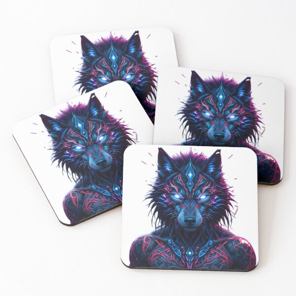 Item preview, Cyberpunk Tribal Wolf designed and sold by FayzzOnline.