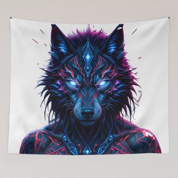 Item preview, Cyberpunk Tribal Wolf designed and sold by FayzzOnline.