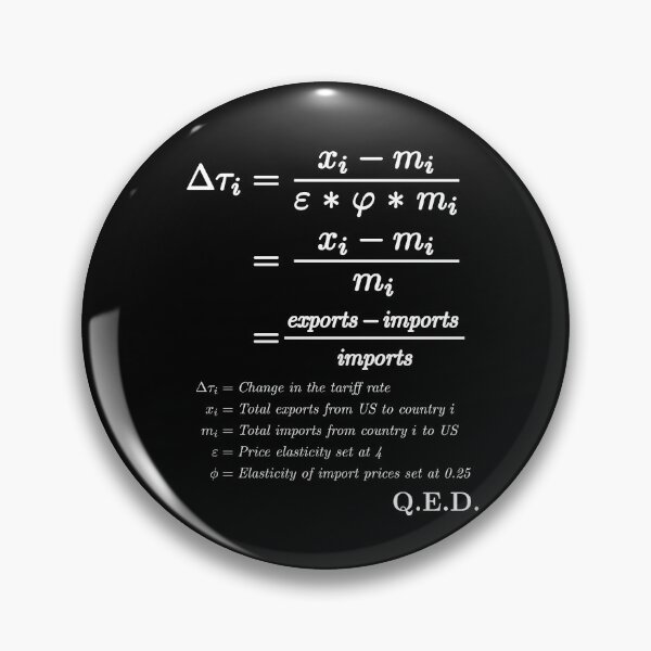 Item preview, Tariff : Trump Reciprocal Tariffs Formula Proof Political Humour designed and sold by thegiftedadult.