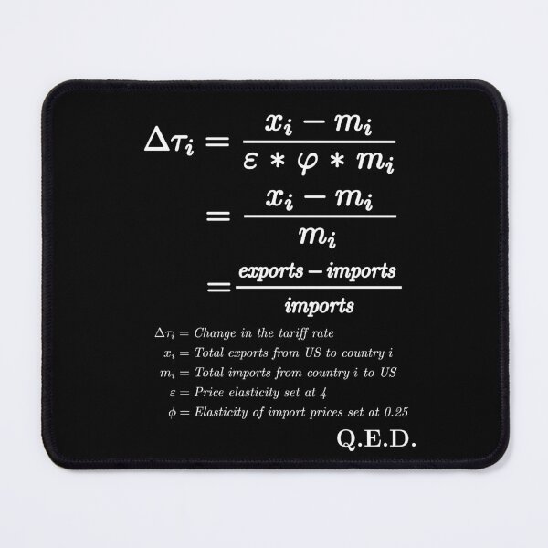 Item preview, Tariff : Trump Reciprocal Tariffs Formula Proof Political Humour designed and sold by thegiftedadult.