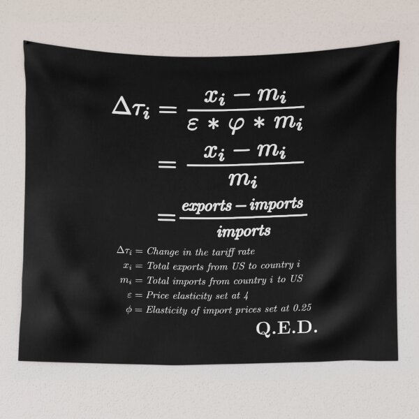 Item preview, Tariff : Trump Reciprocal Tariffs Formula Proof Political Humour designed and sold by thegiftedadult.