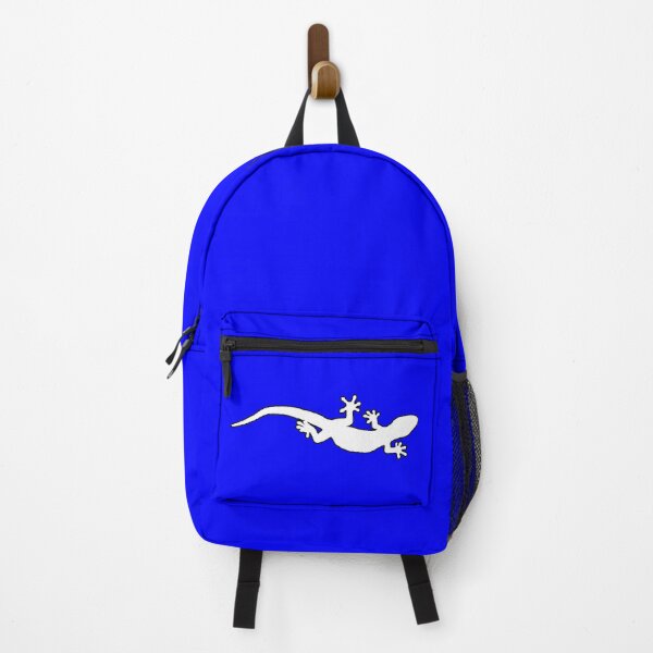 Item preview, White Gecko with Black Outline on Blue Background designed and sold by SBVillard.