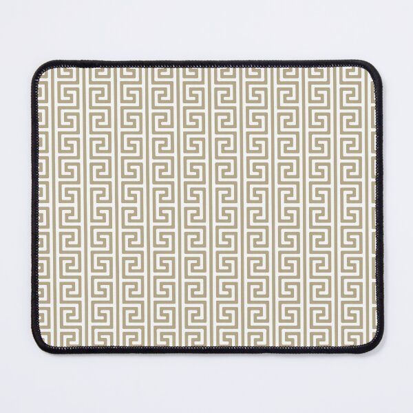 Item preview, Greek Keys Goldish White designed and sold by Yiorgos Designs.