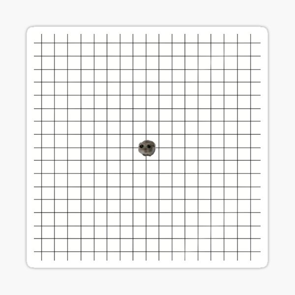 Item preview, Hamster Grid Sticker designed and sold by Opto-Mais-Sad.