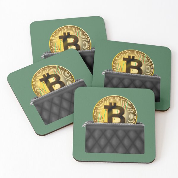 Item preview, Bitcoin symbol, Bitcoin money symbol, Bitcoin sign, Bitcoin in an elegant black leather wallet for women designed and sold by katecheerycake.