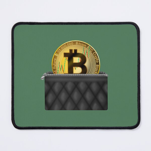 Item preview, Bitcoin symbol, Bitcoin money symbol, Bitcoin sign, Bitcoin in an elegant black leather wallet for women designed and sold by katecheerycake.