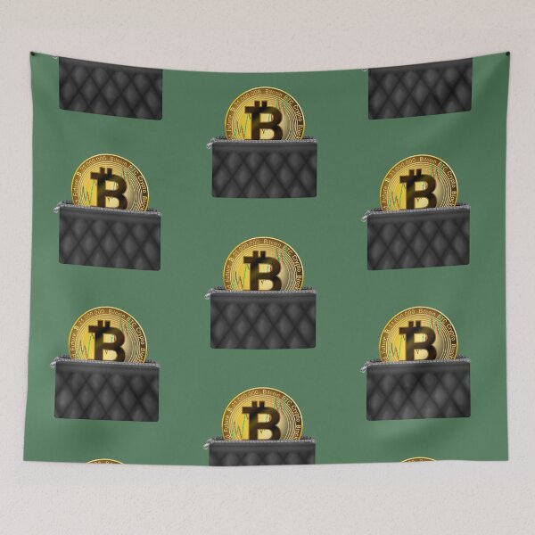 Item preview, Bitcoin symbol, Bitcoin money symbol, Bitcoin sign, Bitcoin in an elegant black leather wallet for women designed and sold by katecheerycake.