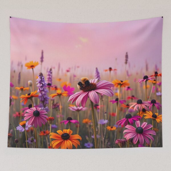 Item preview, Bumble Bee on a Flower in a Colorful Meadow – Vibrant Nature Close-Up designed and sold by Rare Inspo.