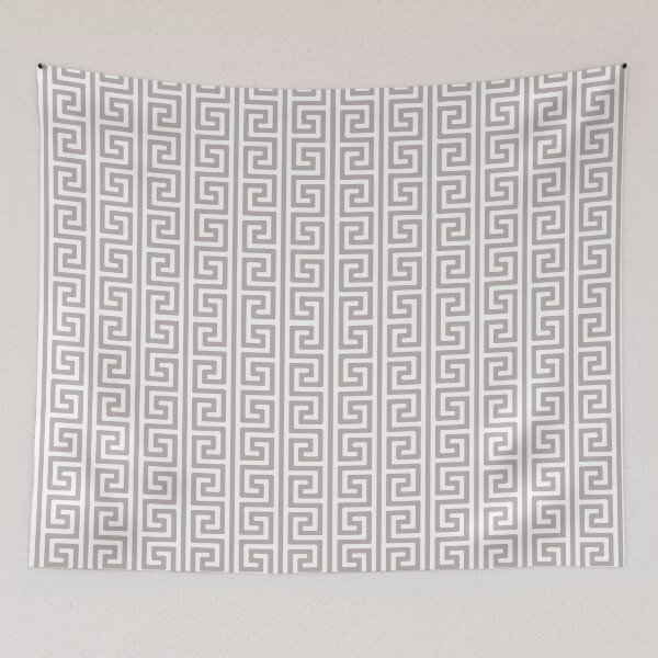 Item preview, Greek Keys Taupe White designed and sold by Yiorgos Designs.