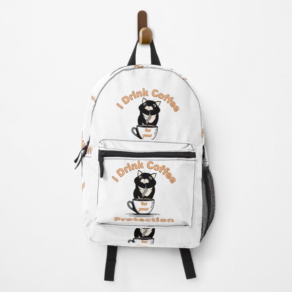 Item preview, I Drink Coffee for Your Protection  Cat and Coffee Lover Design designed and sold by ArtDesignTp.