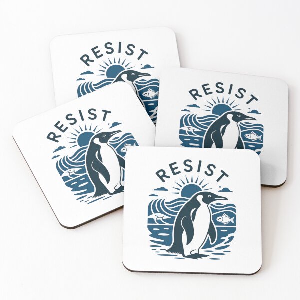 Item preview, Penguins Resist Tariffs designed and sold by LuckyRonin.