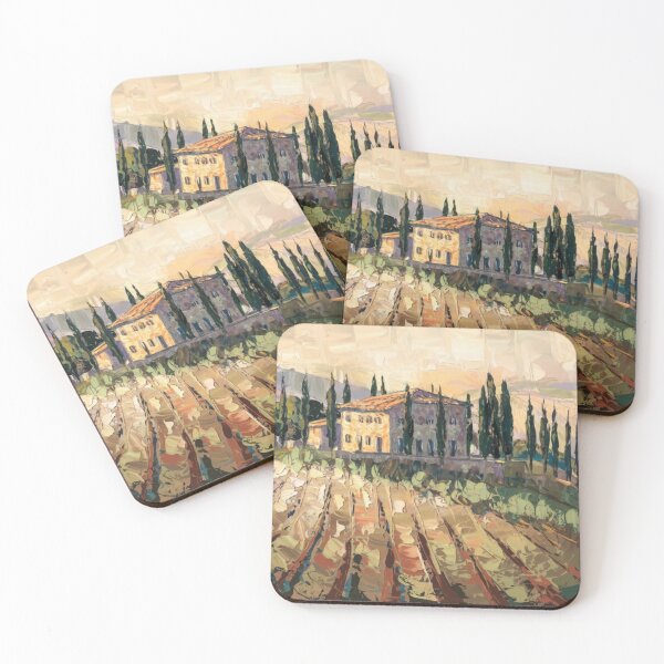 Item preview, Golden Light Over Tuscan Vineyard | Post-Impressionist Italian Landscape designed and sold by CARRAANN.