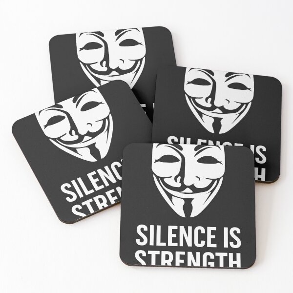 Item preview, Silence is Strength - Guy Fawkes Mask Graphic designed and sold by SlickFreek.