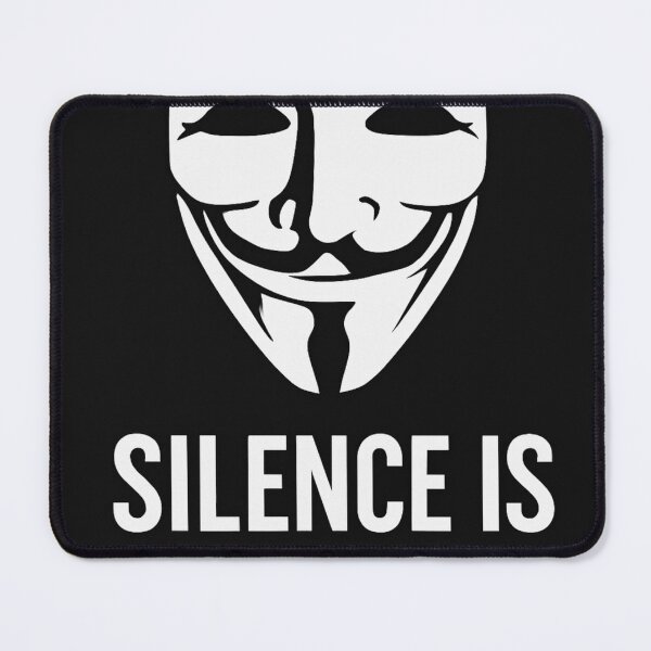 Item preview, Silence is Strength - Guy Fawkes Mask Graphic designed and sold by SlickFreek.