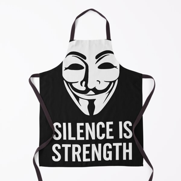Item preview, Silence is Strength - Guy Fawkes Mask Graphic designed and sold by SlickFreek.