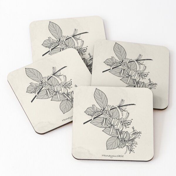 Item preview, Botanical illustration: Honeysuckle designed and sold by Dallas_Arnold_Design.