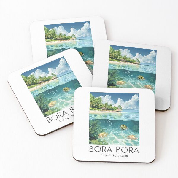 Item preview, A Vintage Illustration of Bora Bora - French Polynesia  designed and sold by GoodOldVintage.