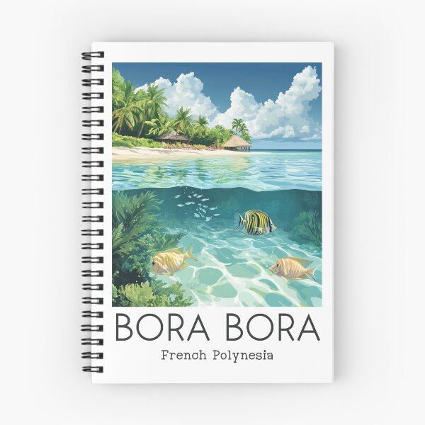 Item preview, A Vintage Illustration of Bora Bora - French Polynesia  designed and sold by GoodOldVintage.