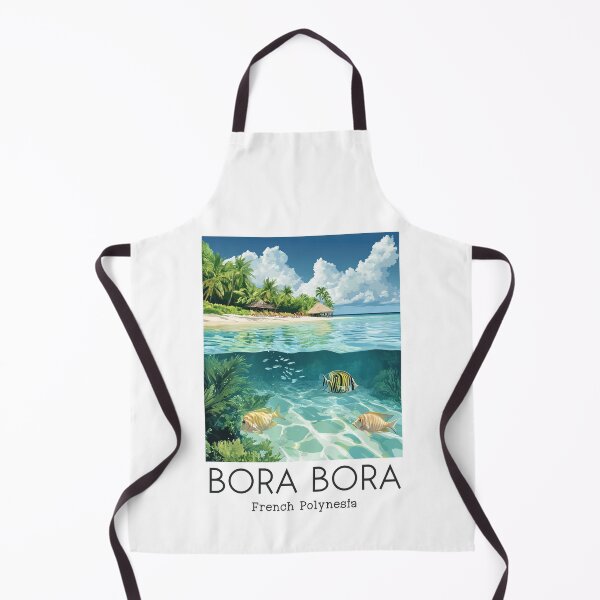 Item preview, A Vintage Illustration of Bora Bora - French Polynesia  designed and sold by GoodOldVintage.