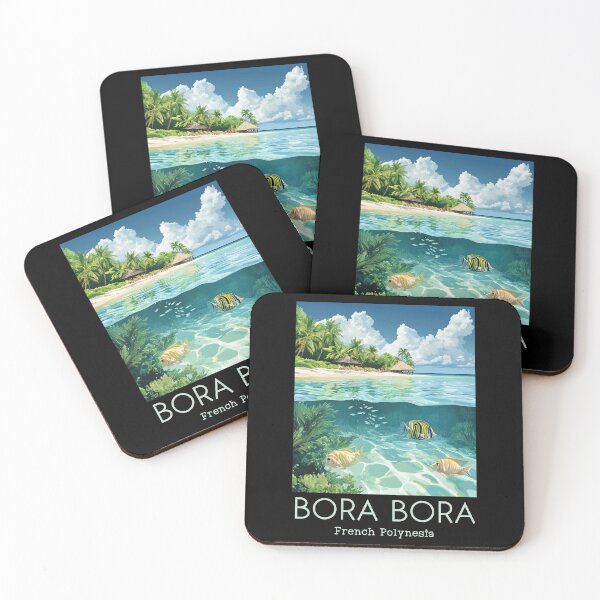 Item preview, A Vintage Illustration of Bora Bora - French Polynesia  designed and sold by GoodOldVintage.