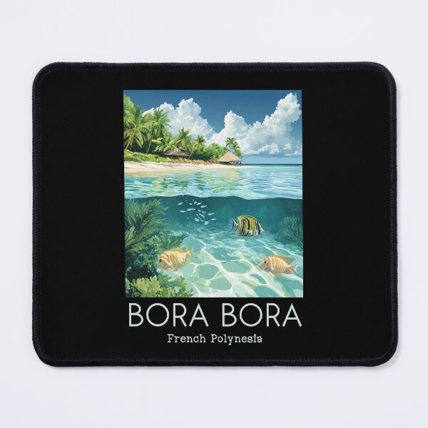 Item preview, A Vintage Illustration of Bora Bora - French Polynesia  designed and sold by GoodOldVintage.