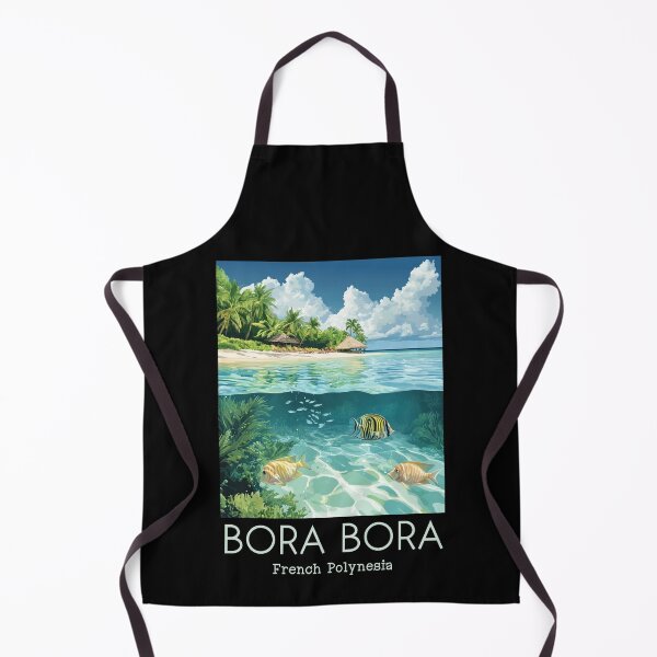 Item preview, A Vintage Illustration of Bora Bora - French Polynesia  designed and sold by GoodOldVintage.