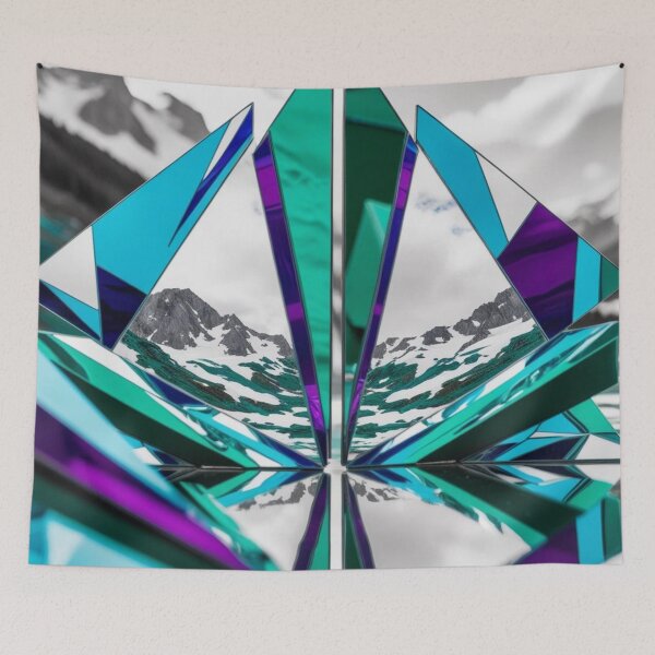 Item preview, Geometric Mirrored Peaks in Alpine Reflections designed and sold by Harmonic_Layers.
