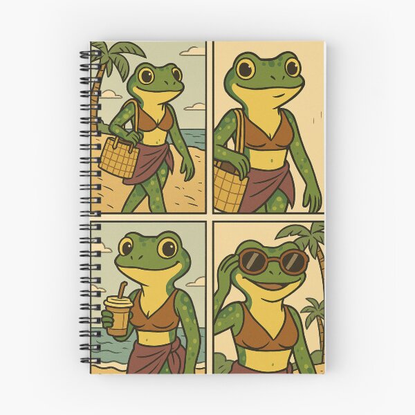 Item preview, Beach vibes frog – Summer comic fun designed and sold by Uniekma.