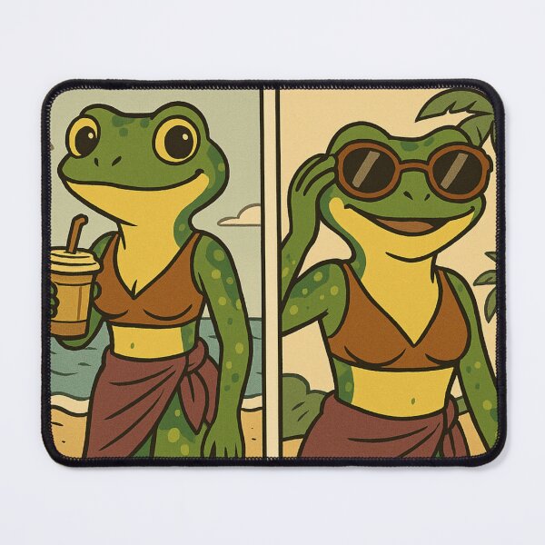 Item preview, Beach vibes frog – Summer comic fun designed and sold by Uniekma.