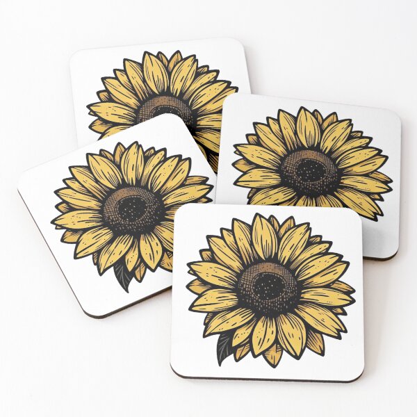 Item preview, Retro Sunflower Illustration in Line Art Style designed and sold by JenniferCreaArte .