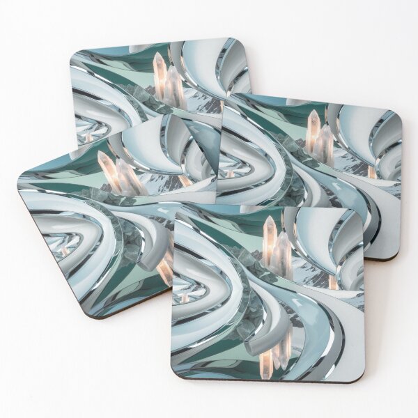 Item preview, Crystalline Peaks in Mirrored Alpine Curves designed and sold by Harmonic_Layers.