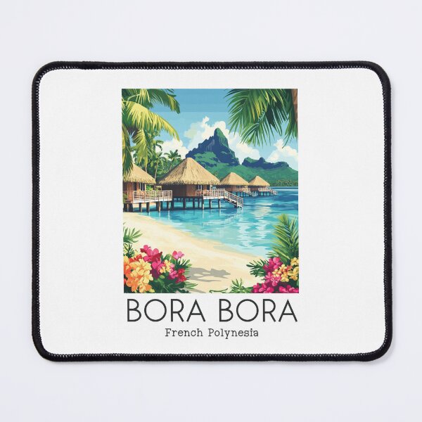 Item preview, A Vintage Illustration of Bora Bora - French Polynesia  designed and sold by GoodOldVintage.