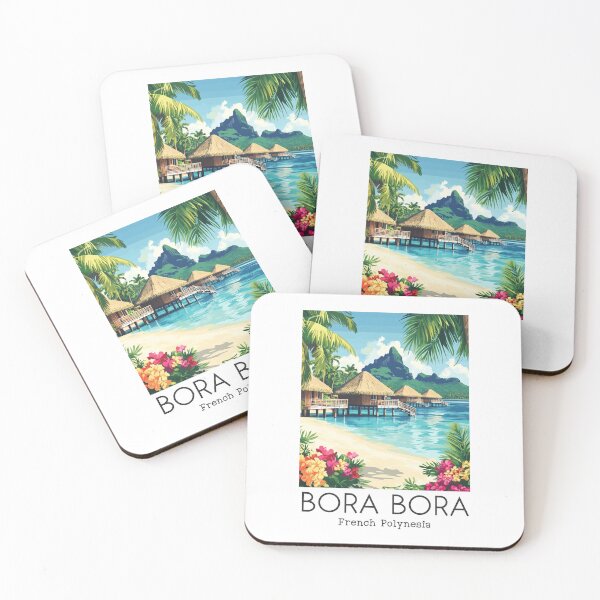 Item preview, A Vintage Illustration of Bora Bora - French Polynesia  designed and sold by GoodOldVintage.
