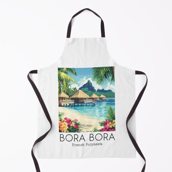 Item preview, A Vintage Illustration of Bora Bora - French Polynesia  designed and sold by GoodOldVintage.
