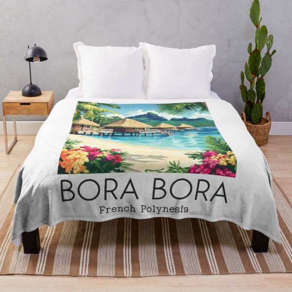 Item preview, A Vintage Illustration of Bora Bora - French Polynesia  designed and sold by GoodOldVintage.